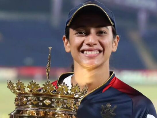 Smriti Mandhana in Royal Challengers Bangalore Women jersey during the Women’s Premier League